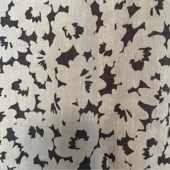 J.jill Love Linen Essential Shirt Womens Large Gray Floral Button‎ Up - Picture 3 of 14